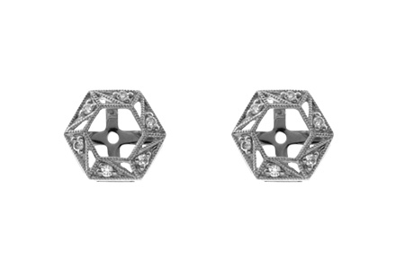 B027-99647: EARRING JACKETS .08 TW (FOR 0.50-1.00 CT TW STUDS)