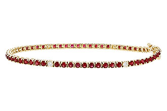 G302-46992: BRACELET 3.04 RUBY 3.29 TGW (7")